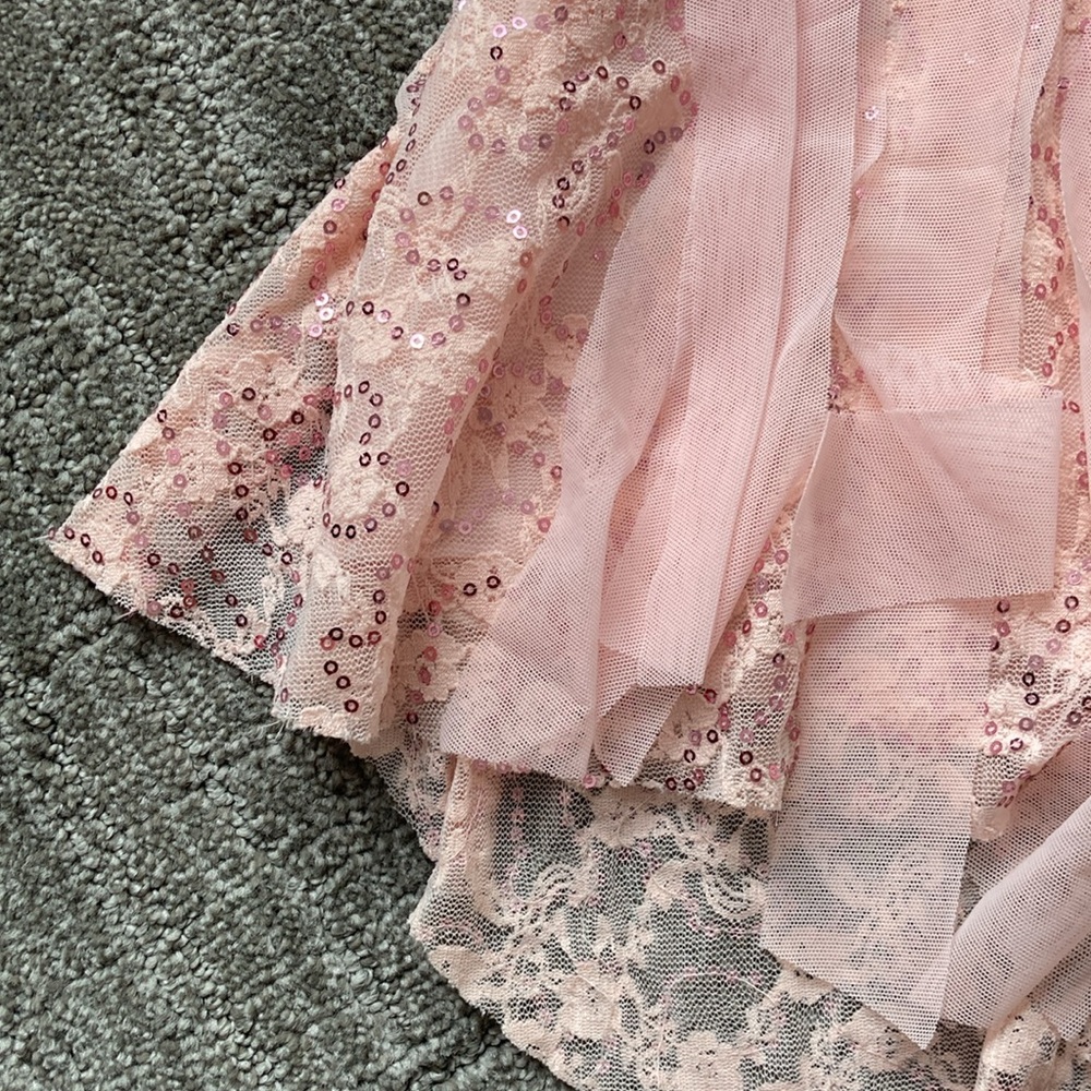 Kelle Laced Dance Costume w/ Sequin in Pink - Picture 3 of 14